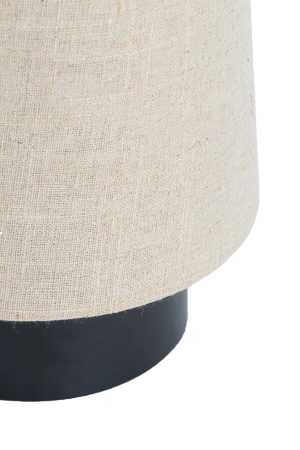 Crème tafellamp Howie met zwart Ø 19cm Light & Living 8717807759407