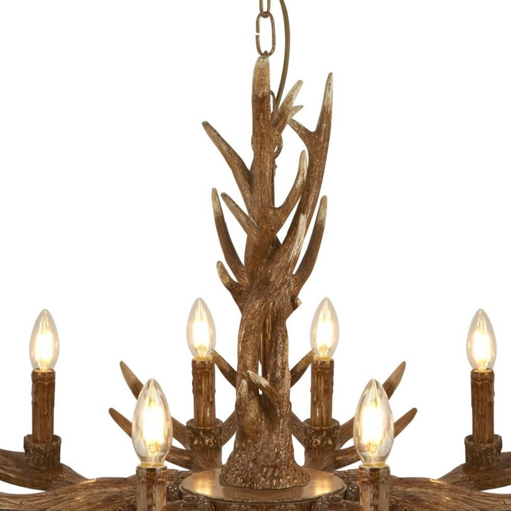 Houten hanglamp Stag Ø 108cm Searchlight 5053423134444