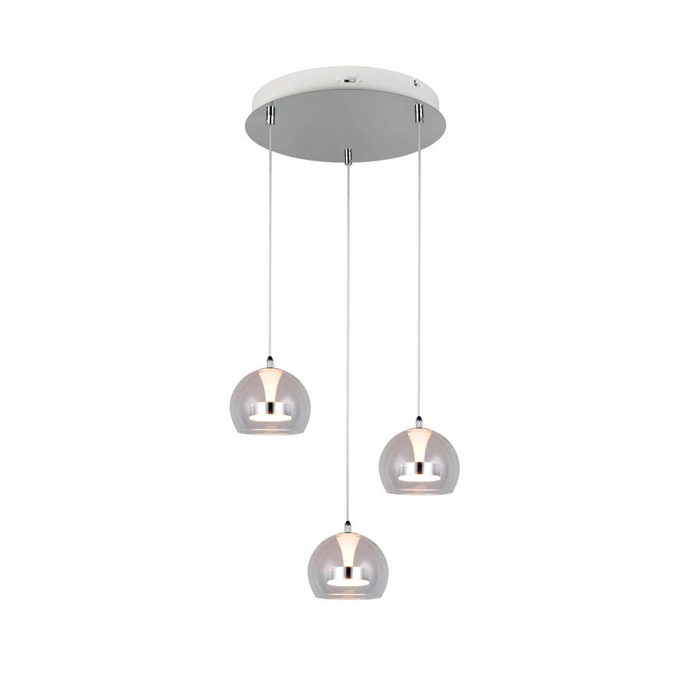 Hanglamp Flynt 3-lichts chroom