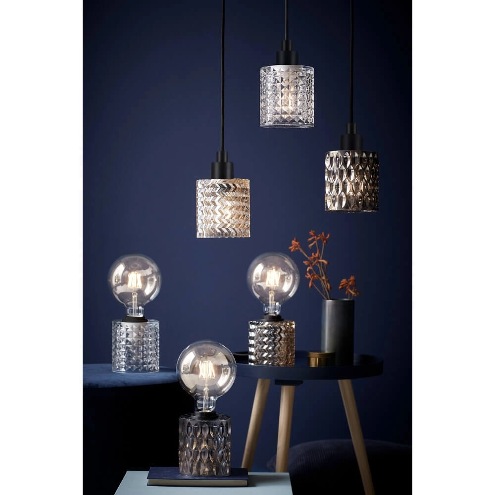 Hanglamp Hollywood zwart met amber glas Nordlux 5701581405486