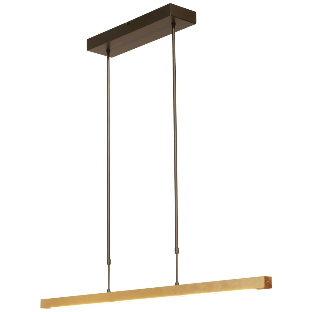 Zwarte hanglamp Real 3 met goud 100cm