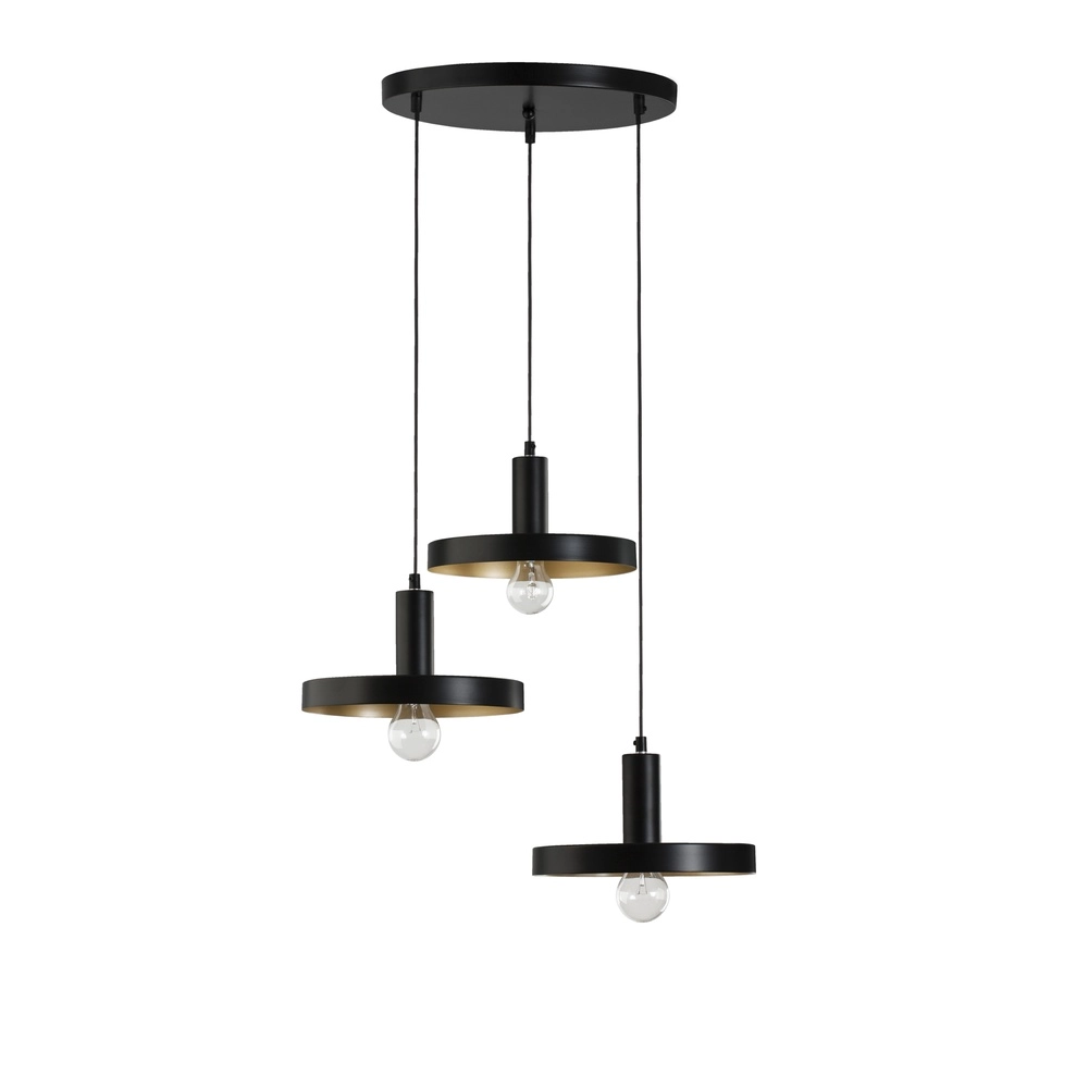 Design hanglamp Garni 3-lichts zwart Lyora 5212017420770