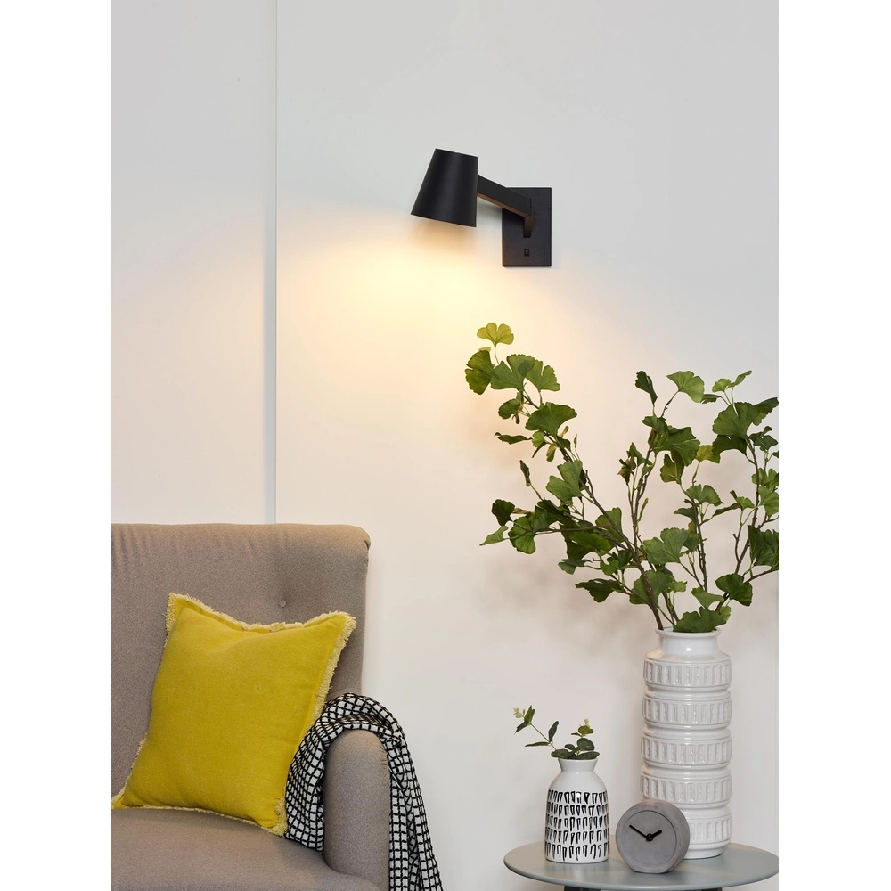 Zwarte wandlamp Mizuko design Lucide 5411212201713