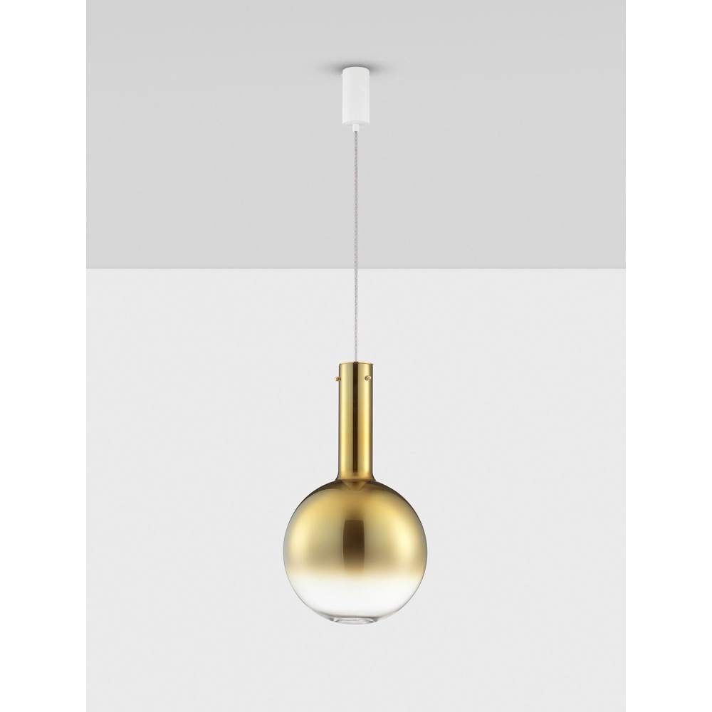Hanglamp Nostos goud glas Ø 30cm