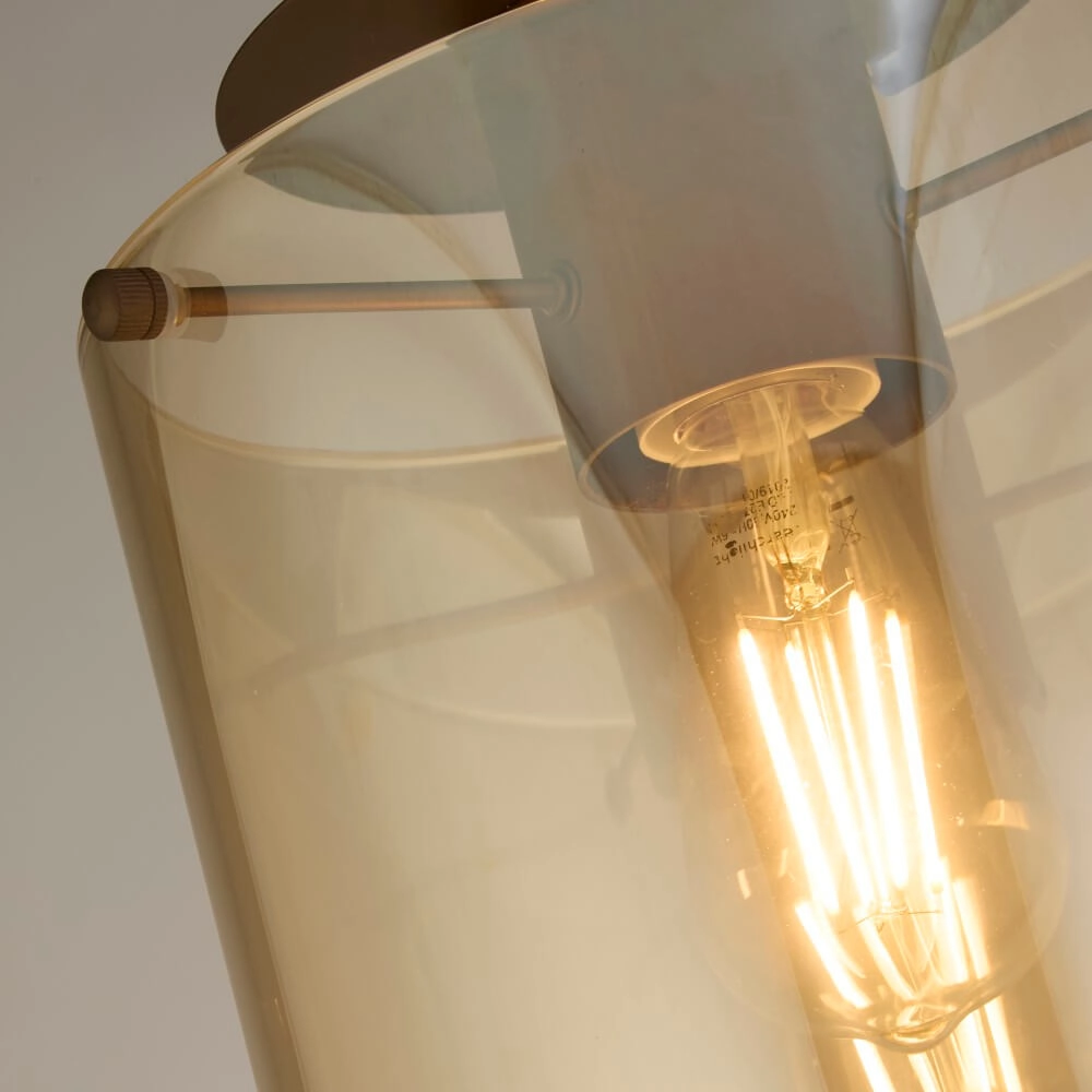 Plafondlamp 1-lichts Sweden mocha bruin Searchlight 5053423271415