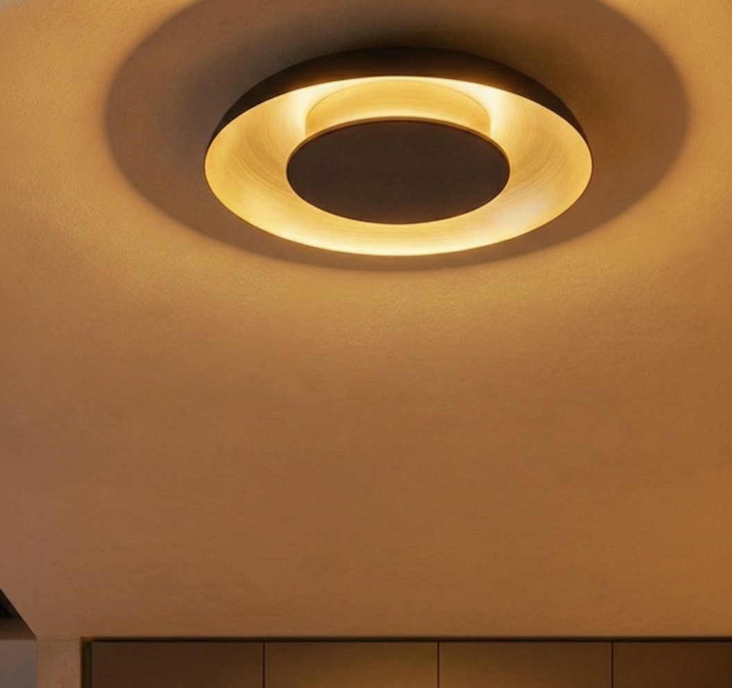 Design plafondlamp Epos Ø 60cm zwart met goud