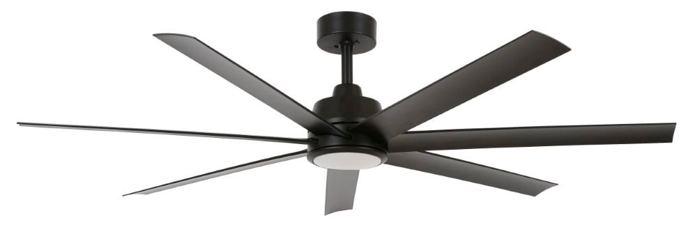 Plafondventilator zwart Atlanta Led Ø 142cm IP55