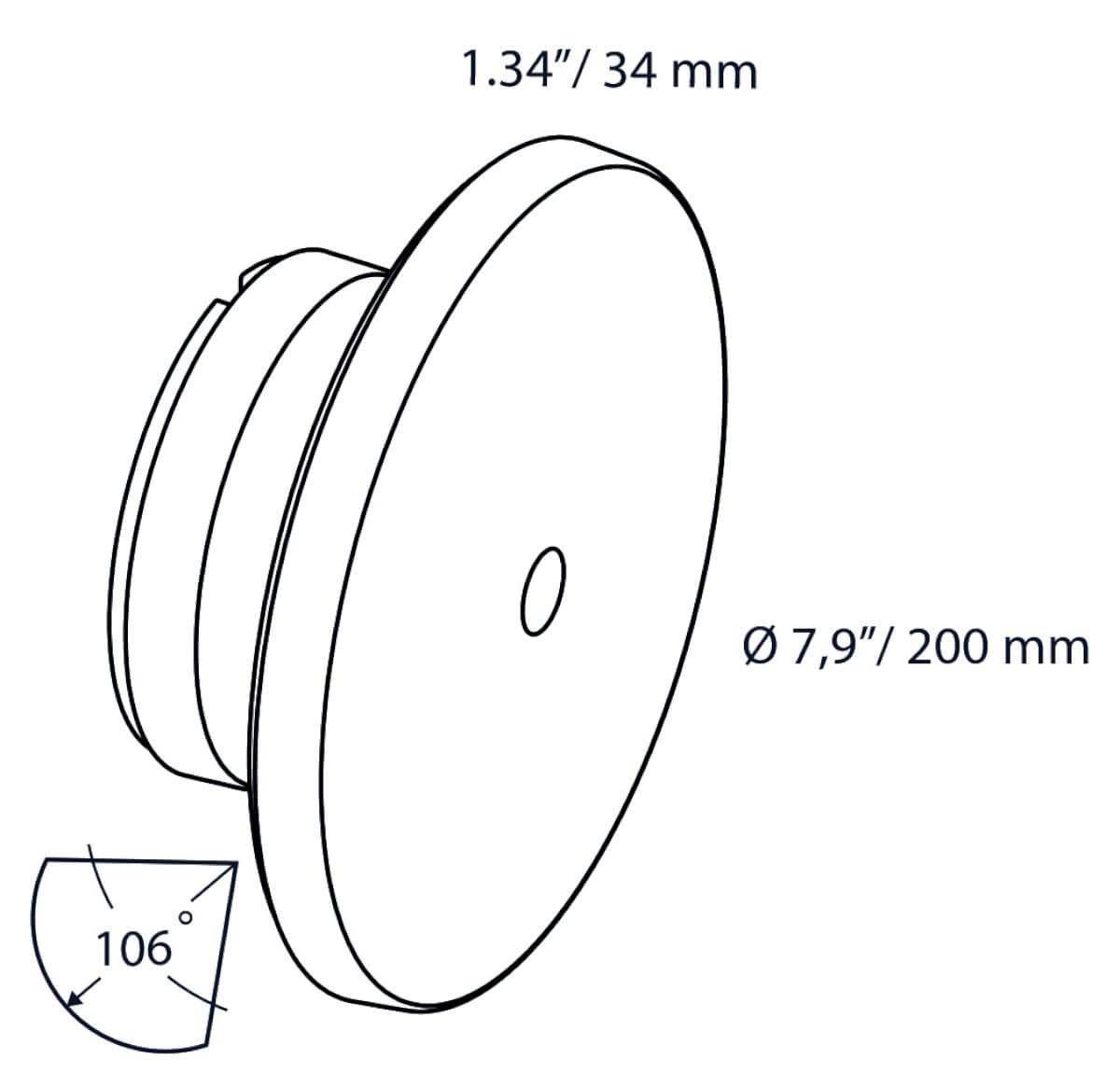 Design wandlamp DISC WALL 100-230V In-lite 8717050000000