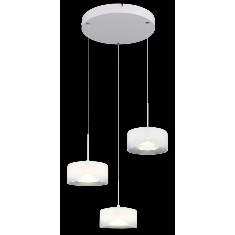 Design hanglamp Belinda 3-lichts wit Globo 9007371533312