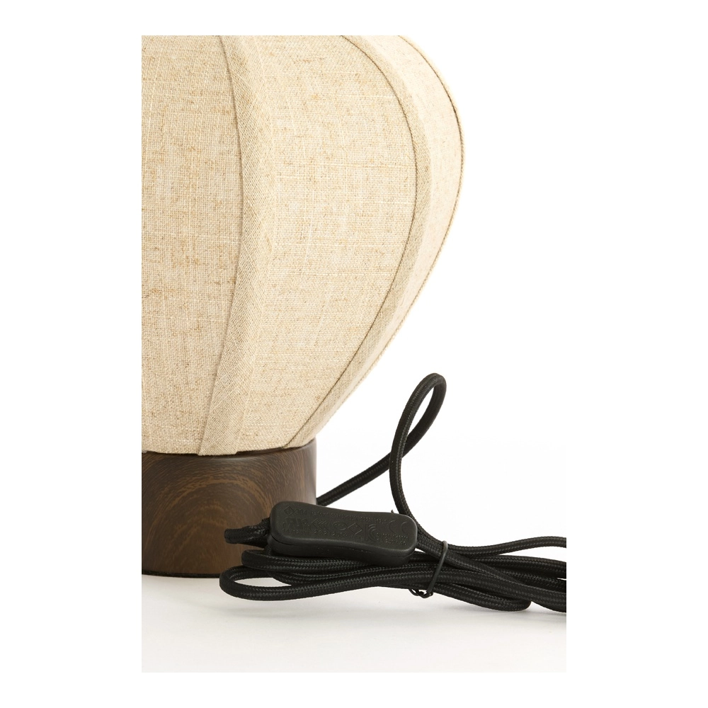 Tafellamp Kyzo Ø 23cm japandi bruin Light & Living 8717807843410