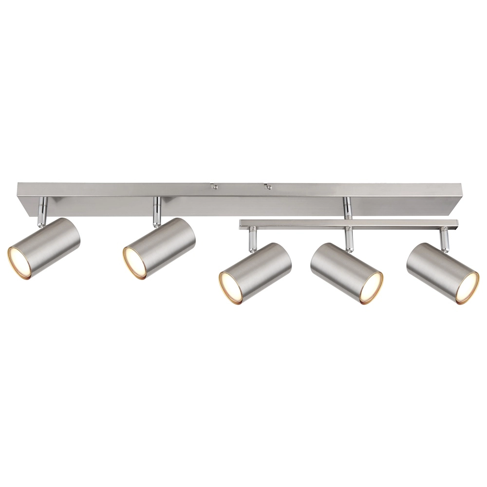Plafondlamp 5-lichts Robby nikkel Globo 9007371436576