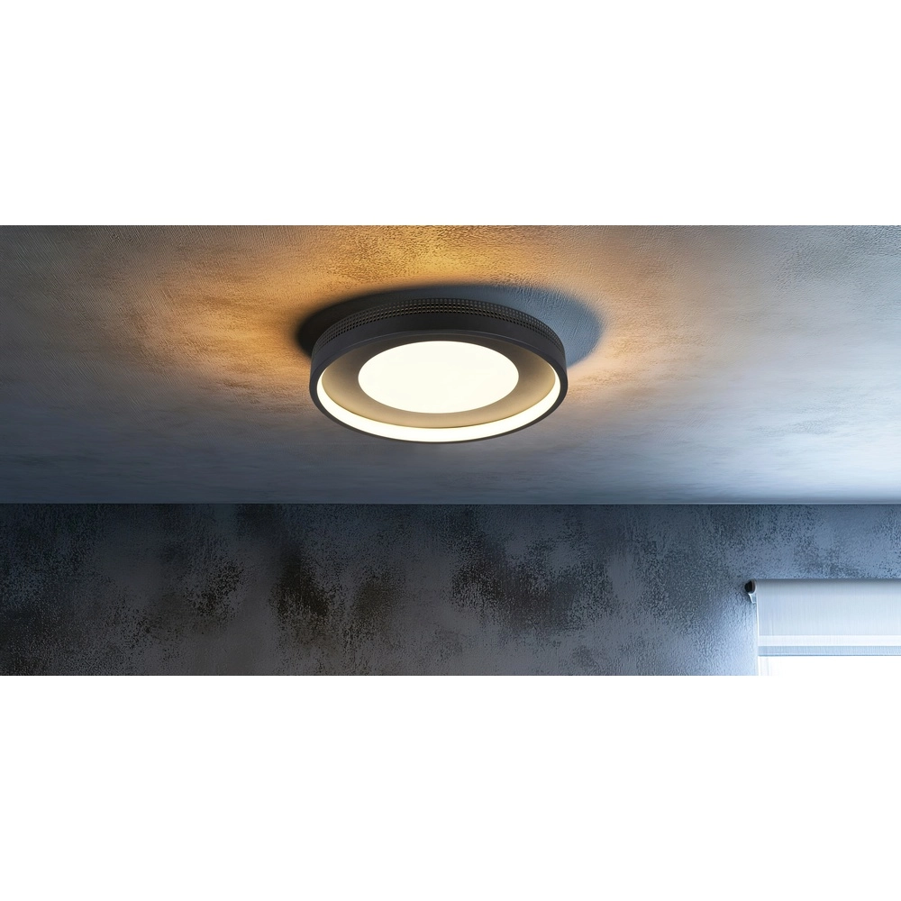 Moderne plafondlamp Solea zwart Trio 4017807660951