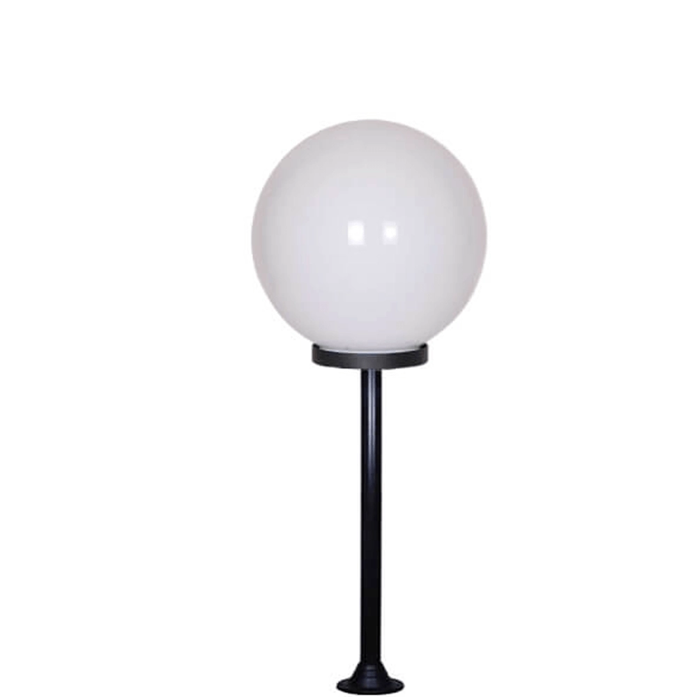 Tuinlamp Globe Bolano 101cm. staand opaal