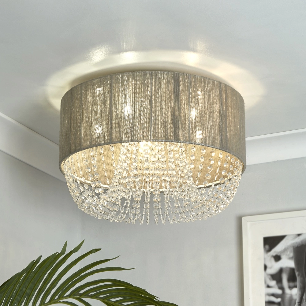 Plafondlamp Bellano chroom Ø 50cm Searchlight 5053423306858