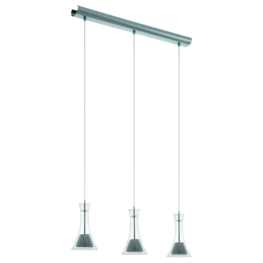 3-lichts hanglamp Musero nikkel