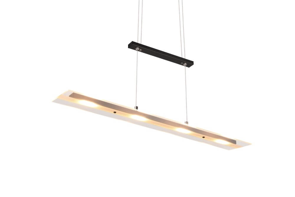 Glazen hanglamp Milos zwart Trio 4017807588286