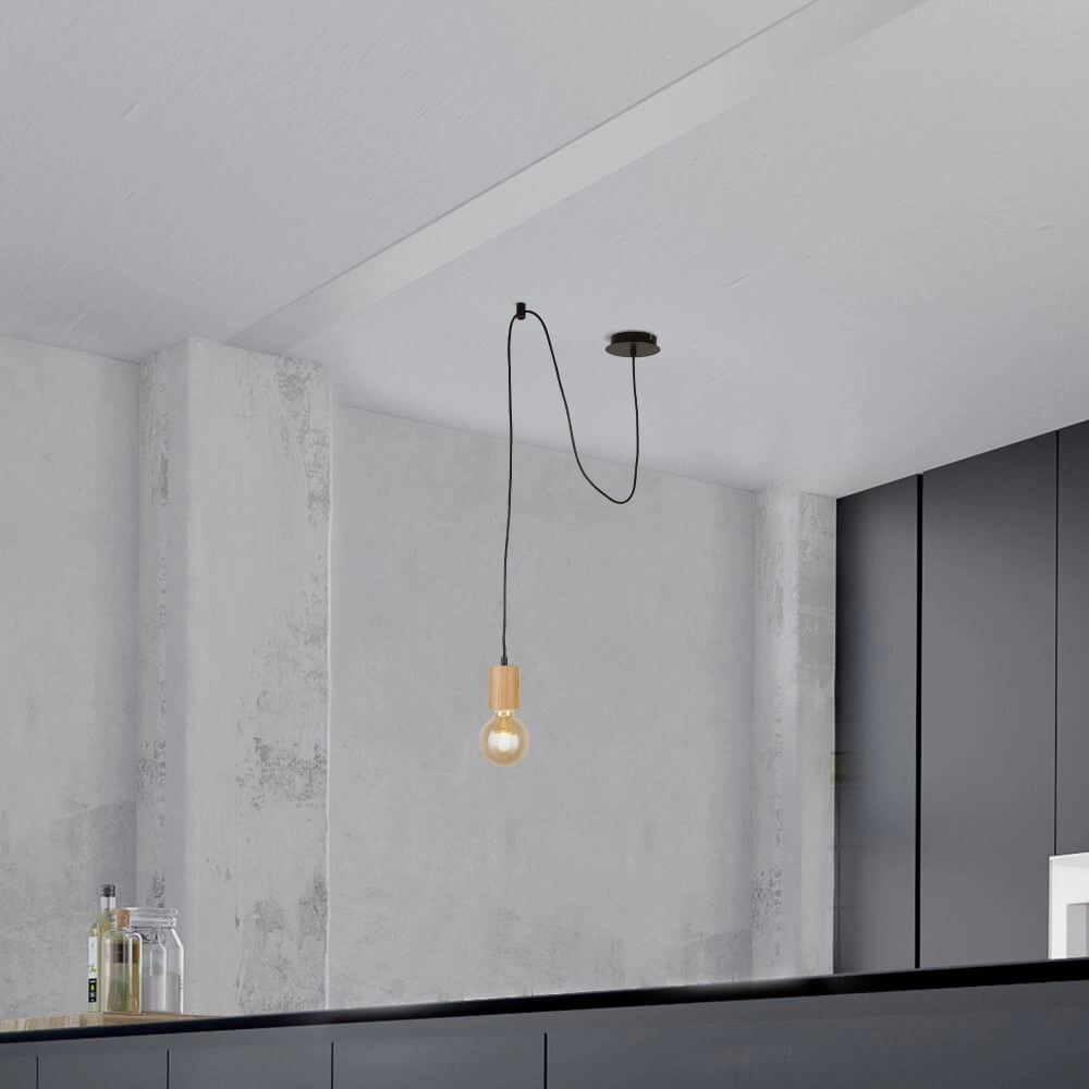 Houten hanglamp Spinny Searchlight 5053423227825