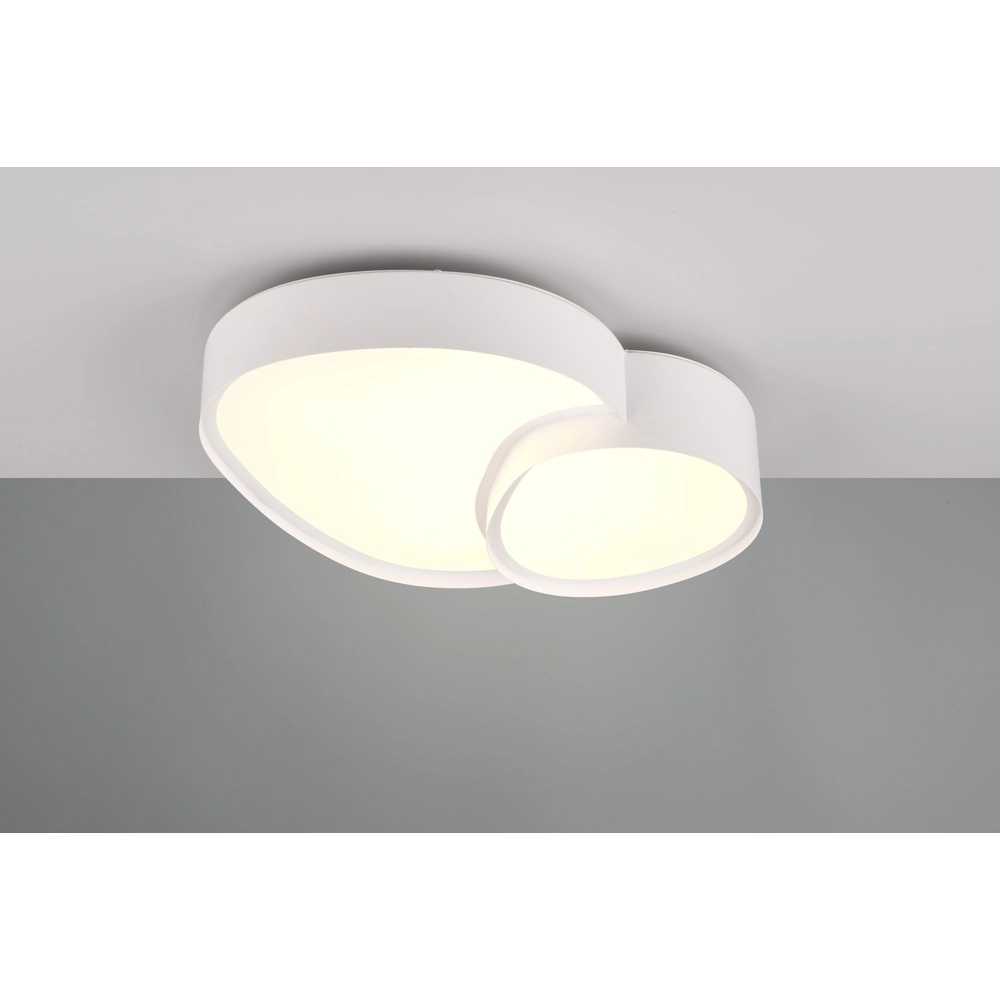 Organische plafonniere Rise 43,5cm wit Trio 4017807600575