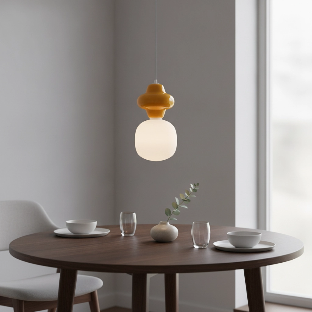 Hanglamp Clio S oranje keramiek