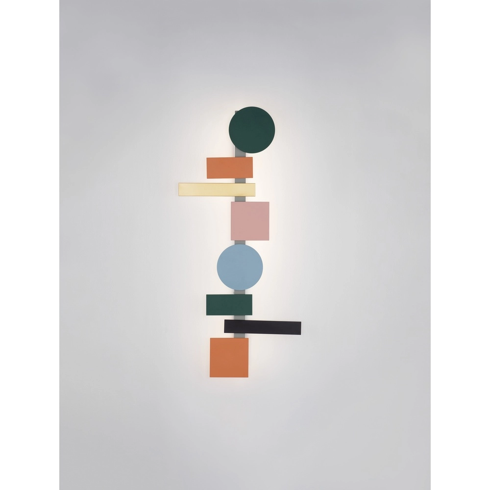 Vrolijke wandlamp Margot gekleurd 105cm
