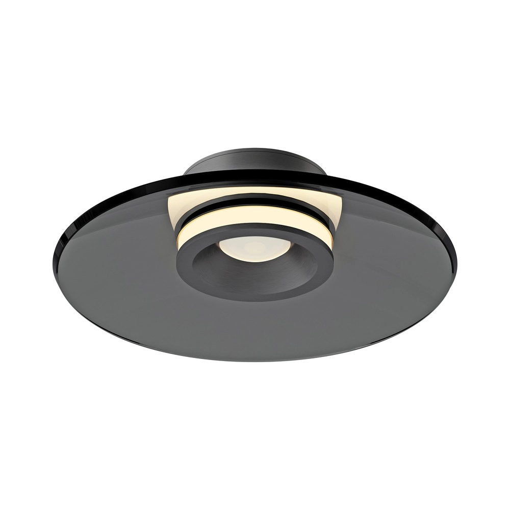 Plafondlamp Pure Moon Ø 32cm - platin met smoke glas Paul Neuhaus 4012248386330