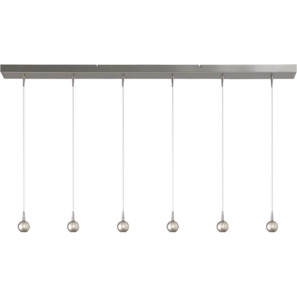 6-lichts hanglamp Talana nikkel Ø 6cm DTW