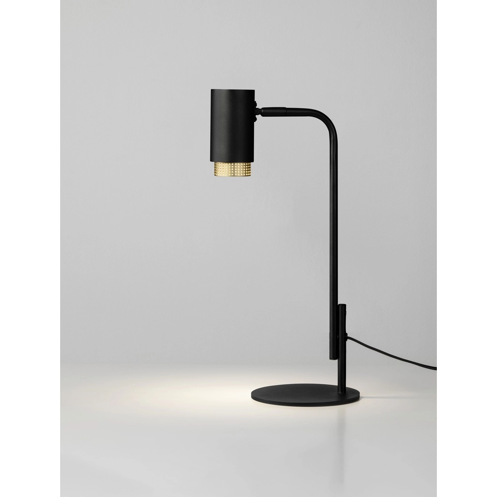 Bureaulamp Nessi zwart met goud
