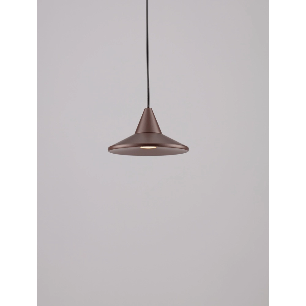 Hanglamp Dro strak design koffie bruin