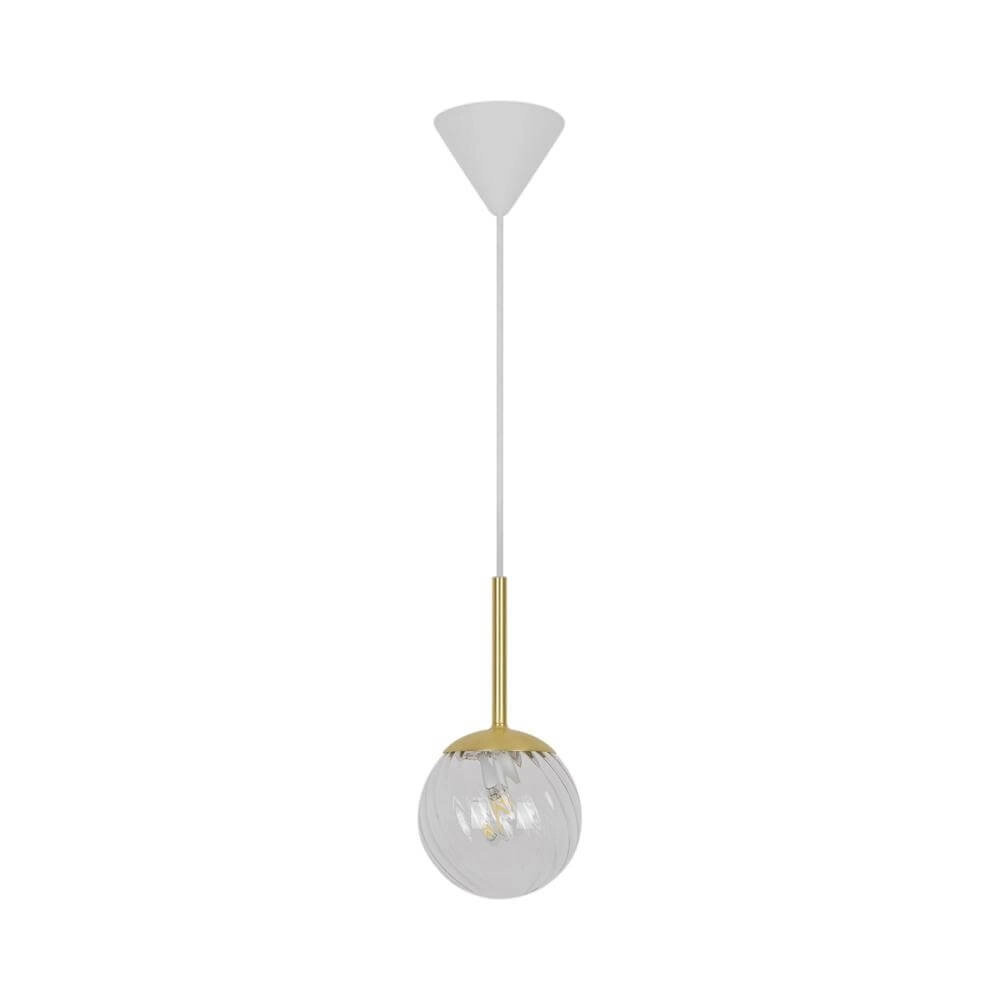 Glazen hanglamp Chisell messing Ø 15cm Nordlux 5704924015649