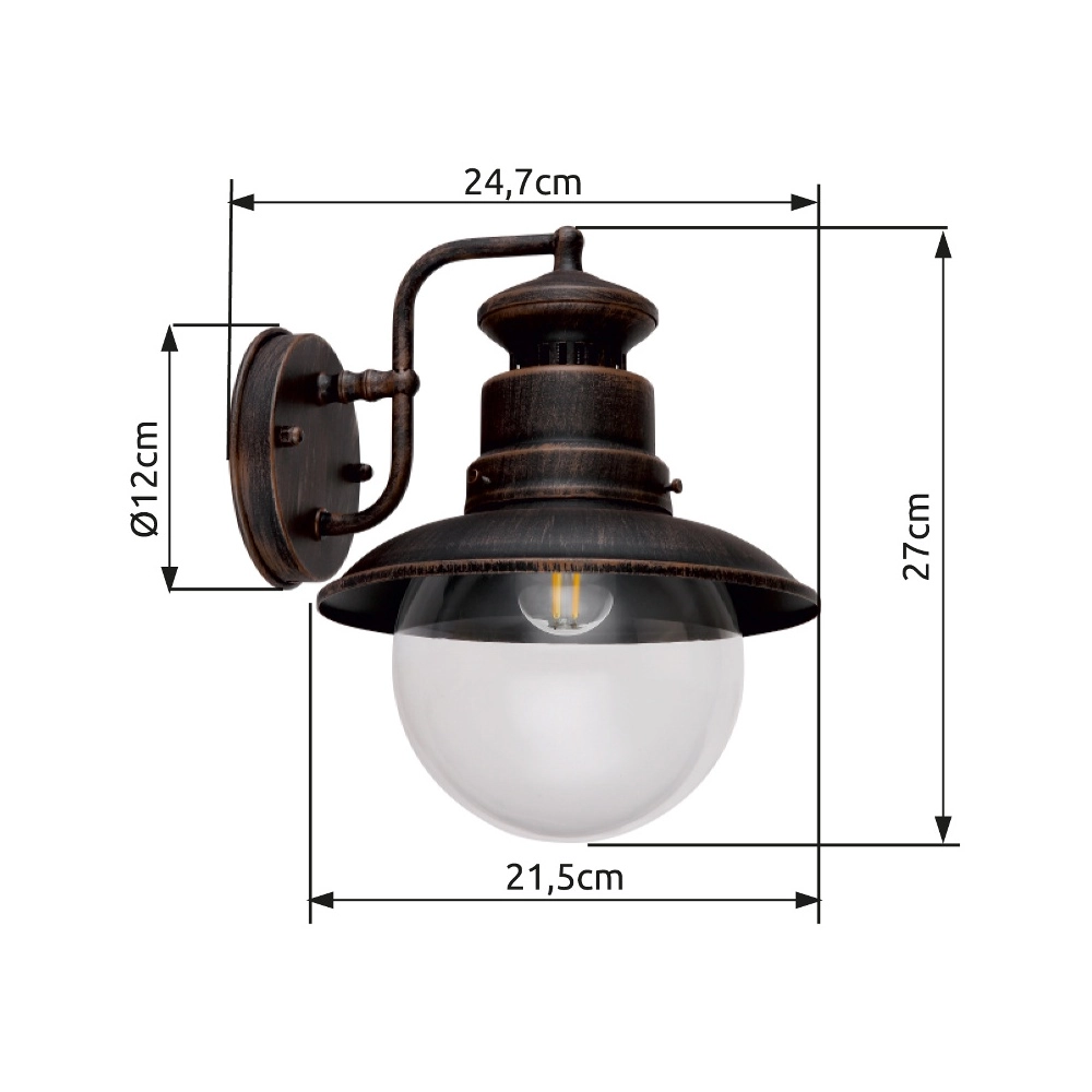 Desing wandlamp Sella bruin Globo 9007371381685