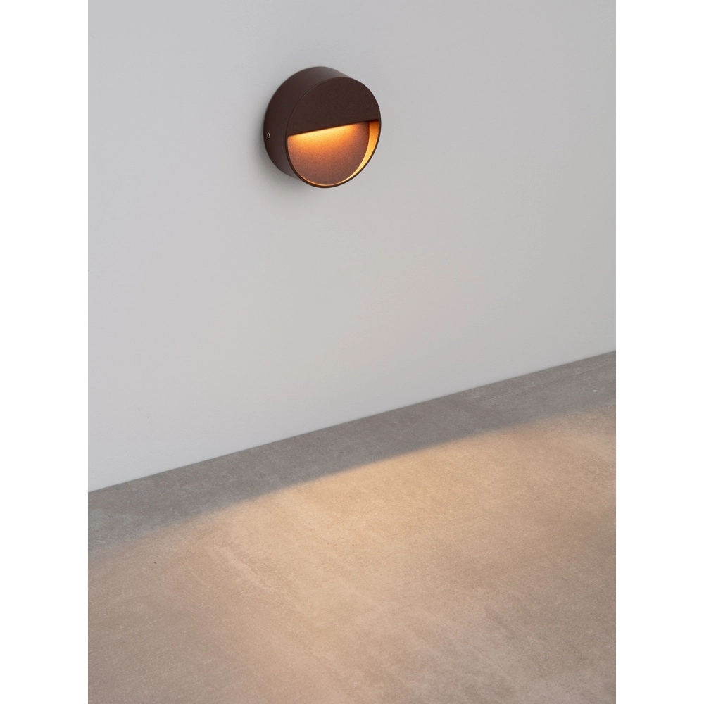 Ronde wandlamp Sete roestbruin Lyora 5212017497932
