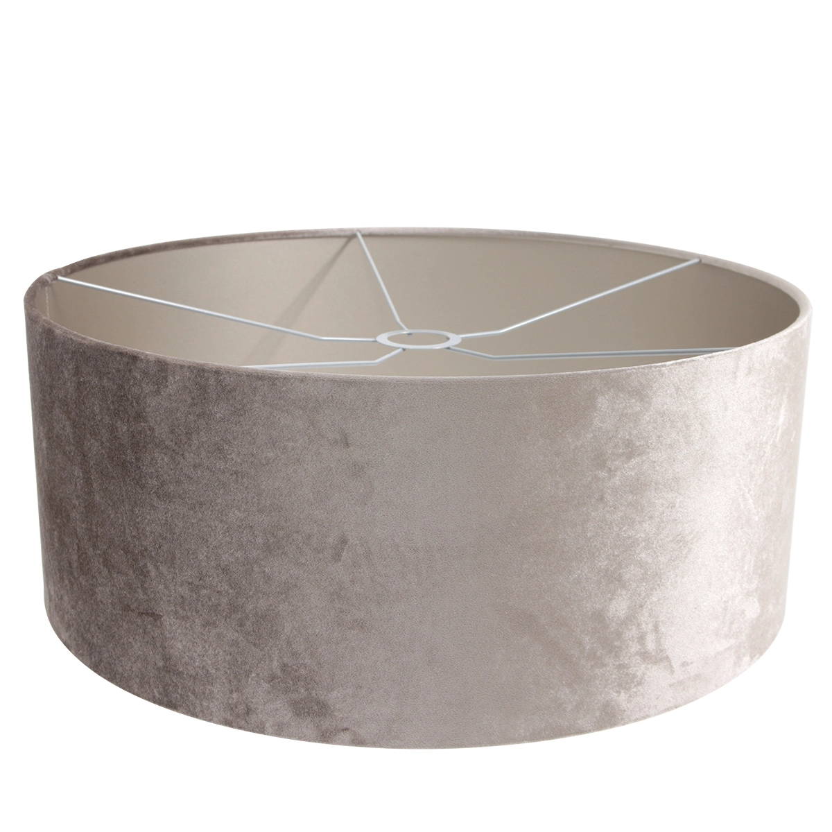 Wandlamp Elegant Classy 50cm RVS met taupe velourse kap Steinhauer 8712746146011