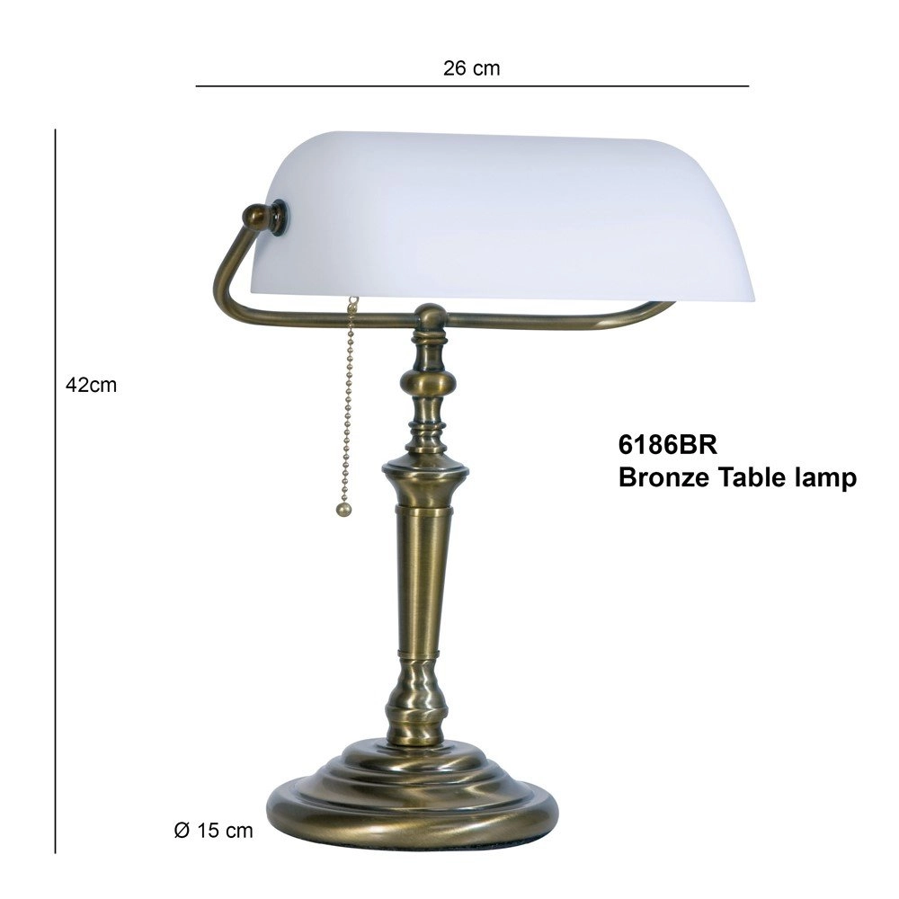 Tafellamp Ancilla 26cm bronsbruin Steinhauer 8712746056808