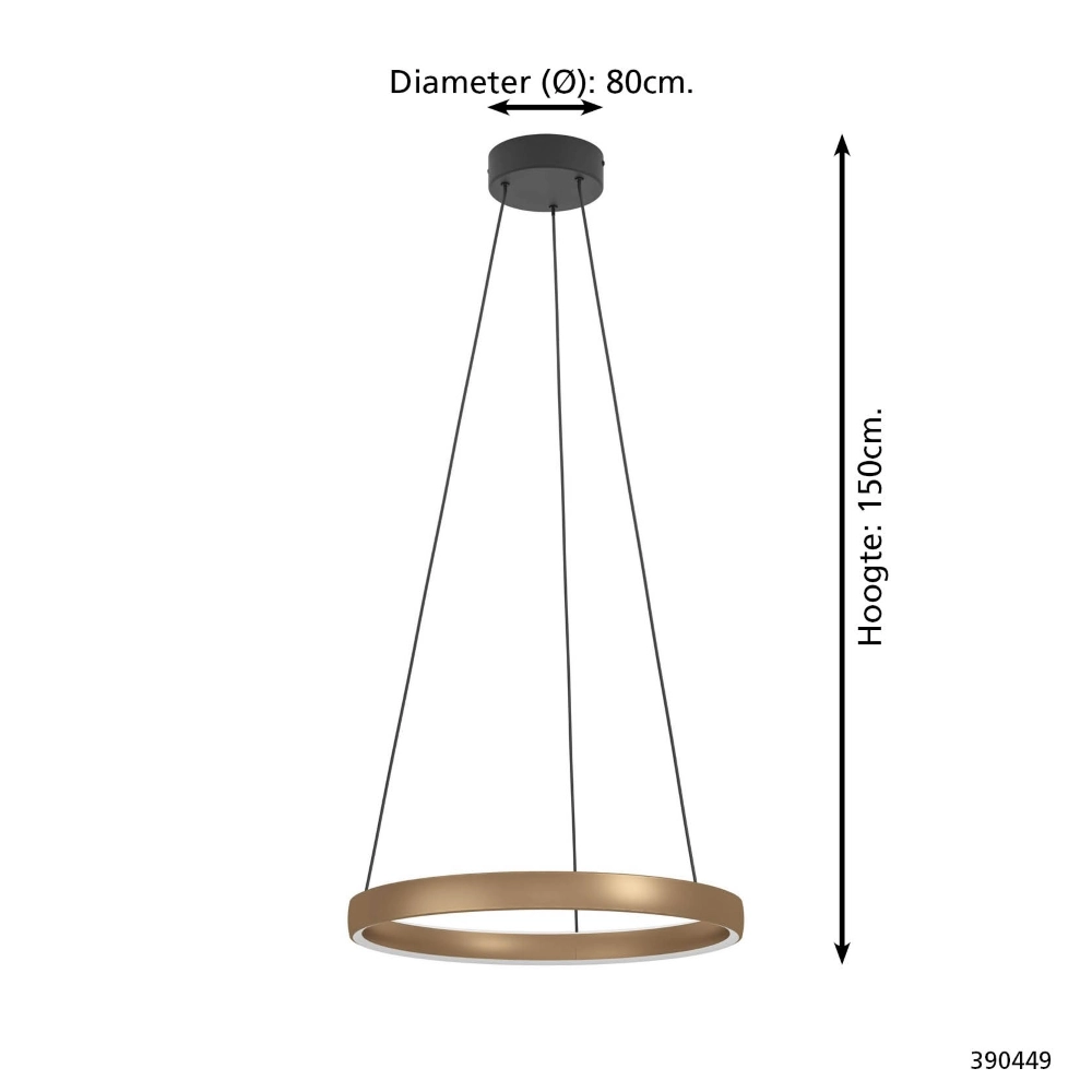 Hanglamp Trabuco Ø 80cm sensorbediening Stars of Light 9008606359943