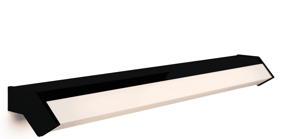 Spiegel wandlamp Mirror 88cm zwart