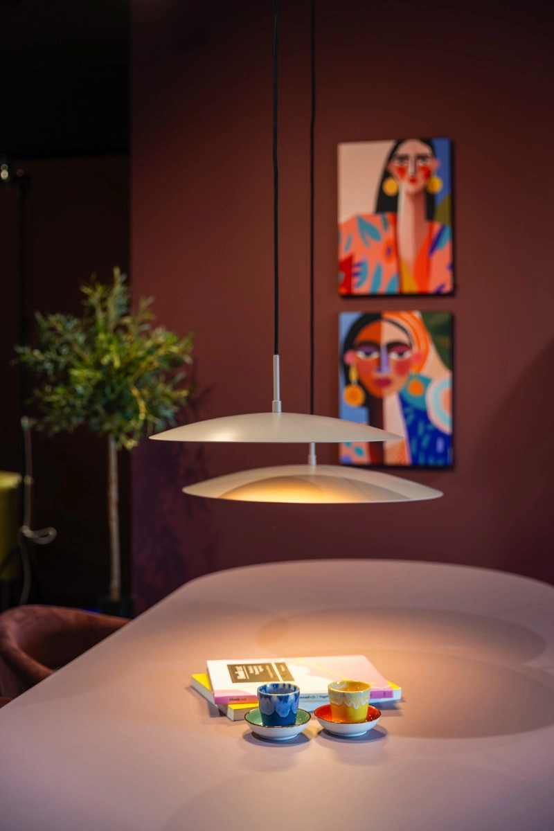 Strakke hanglamp Sanne Ø 50cm - zand ETH 8720195311034