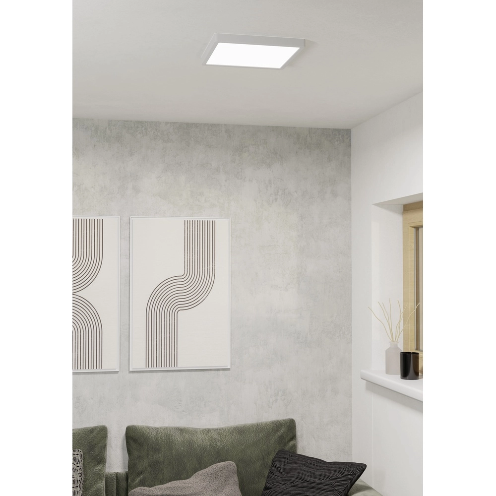 Plafonnière IP44 Fueva 6-Z vierkant - wit - 29,5x29,5cm Eglo 9008606330584