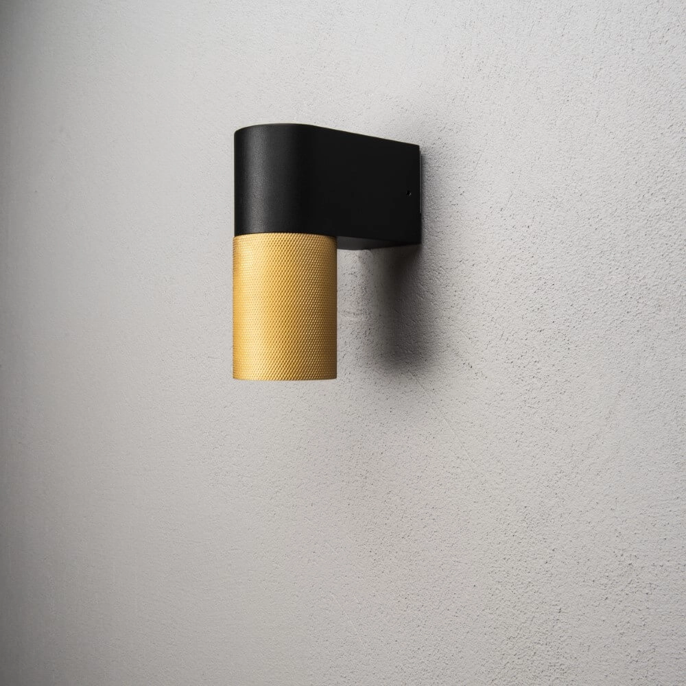 Leuke wandspot Temi zwart met goud KonstSmide 7318306667586