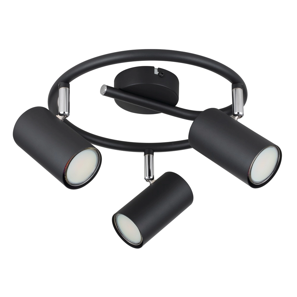 3-lichts plafondlamp Allvi zwart Globo 9007371448760