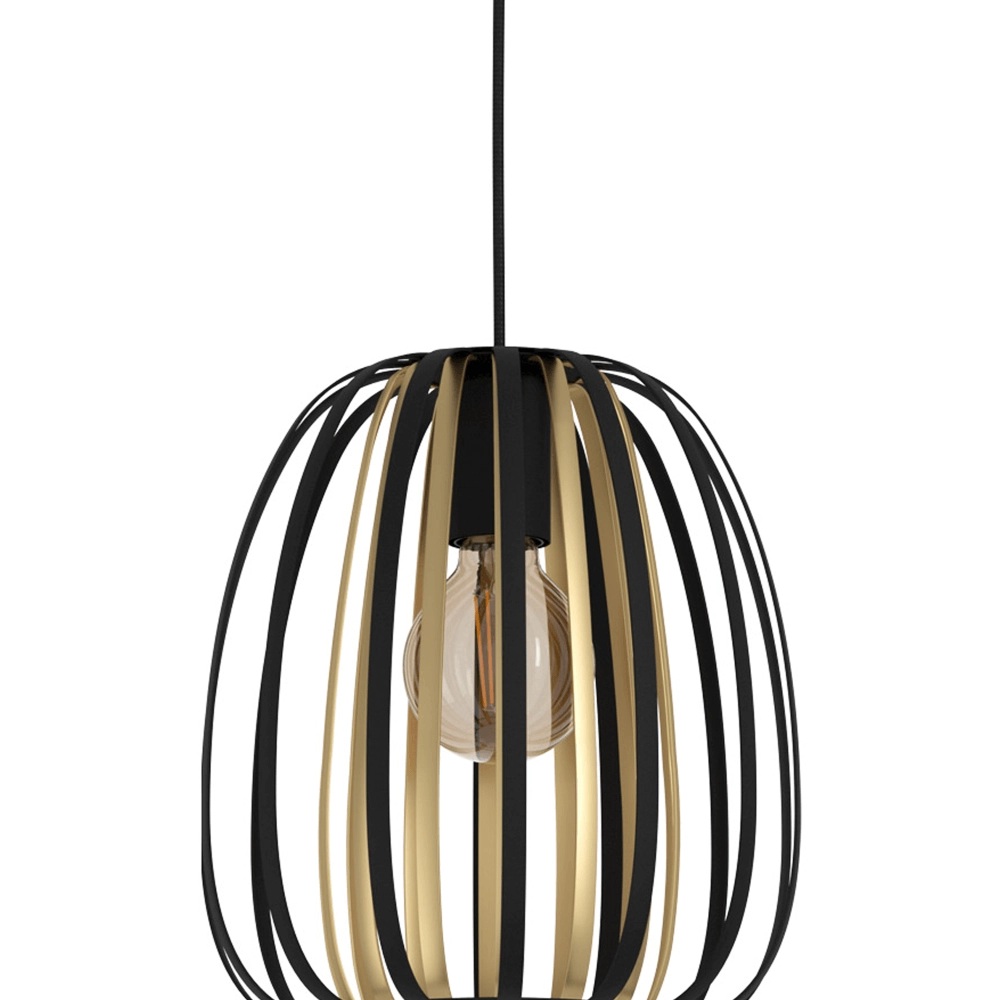 Hanglamp Ø 25,5cm Encinitos zwart met goud Eglo 9002759996659