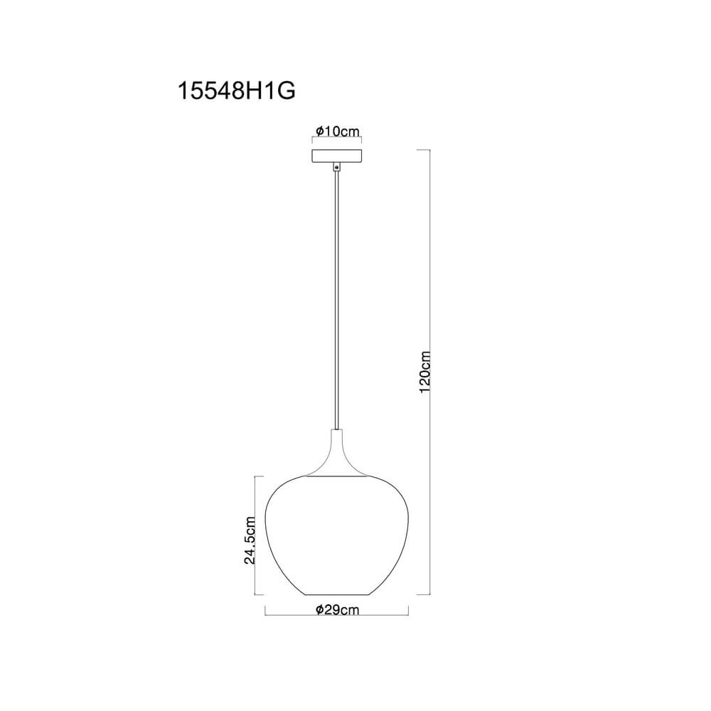 Zwarte hanglamp Maxy met rood glas Ø 29cm Globo 9007371453979