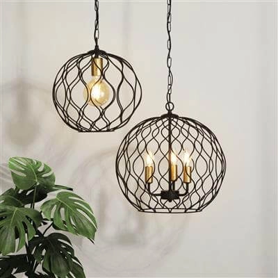 Landelijke hanglamp Finesse 3-lichts Searchlight 5053423158488