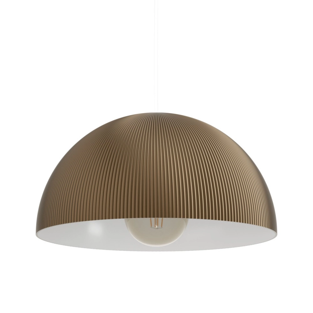 Design hanglamp Gaetano 2 brons met wit Ø 30cm