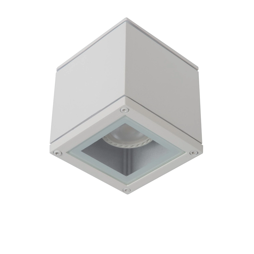 Vierkante plafondspot Aven badkamer IP65 wit