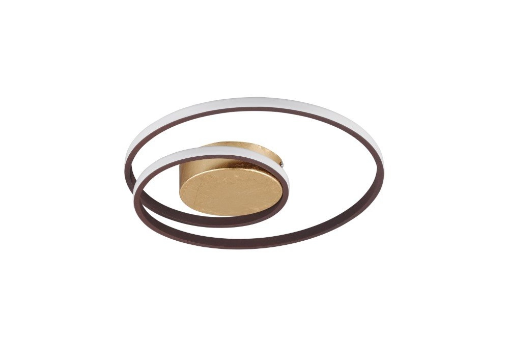 Roestbruine plafondlamp Zibal Ø 39cm