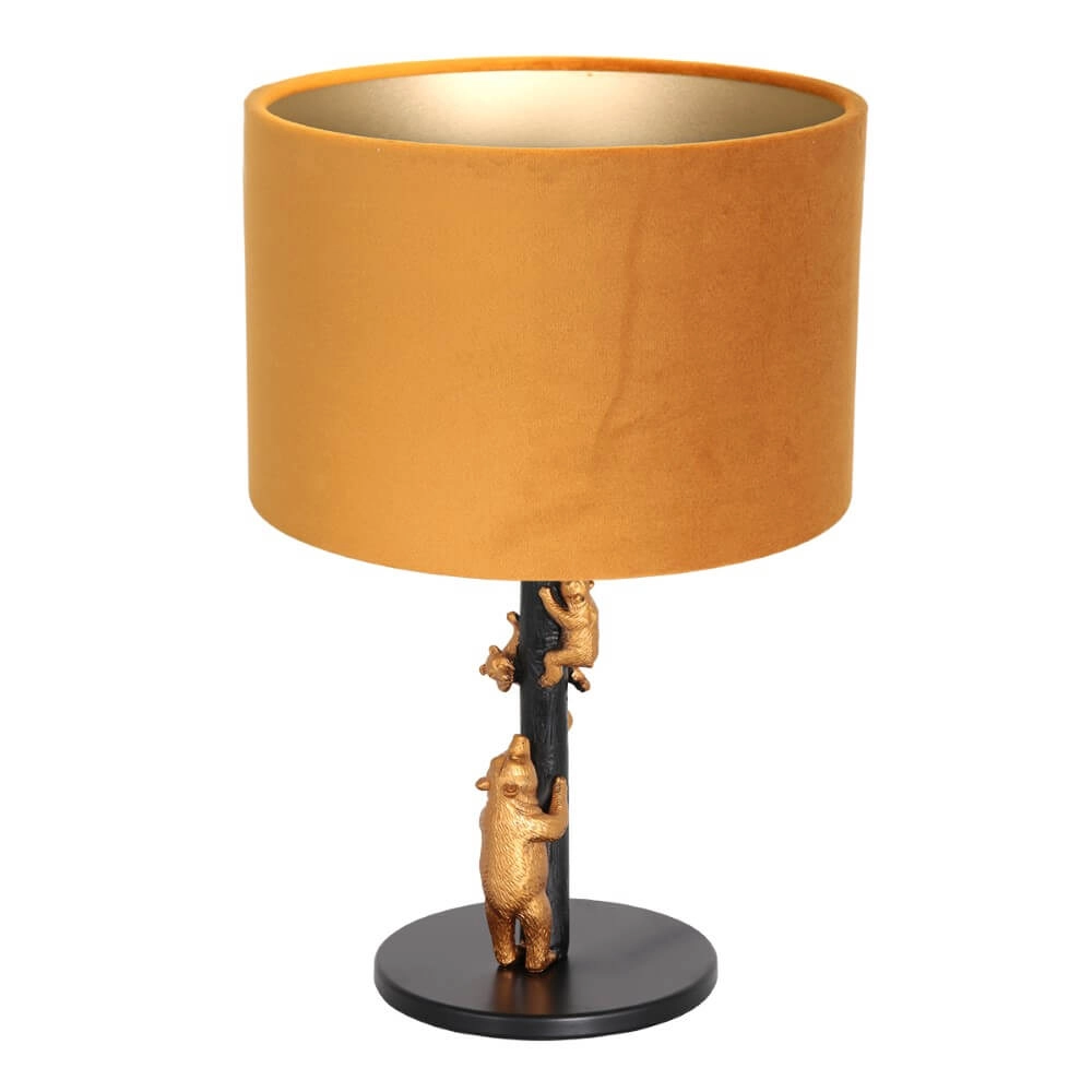 Design schemerlamp Animaux met goud velvet