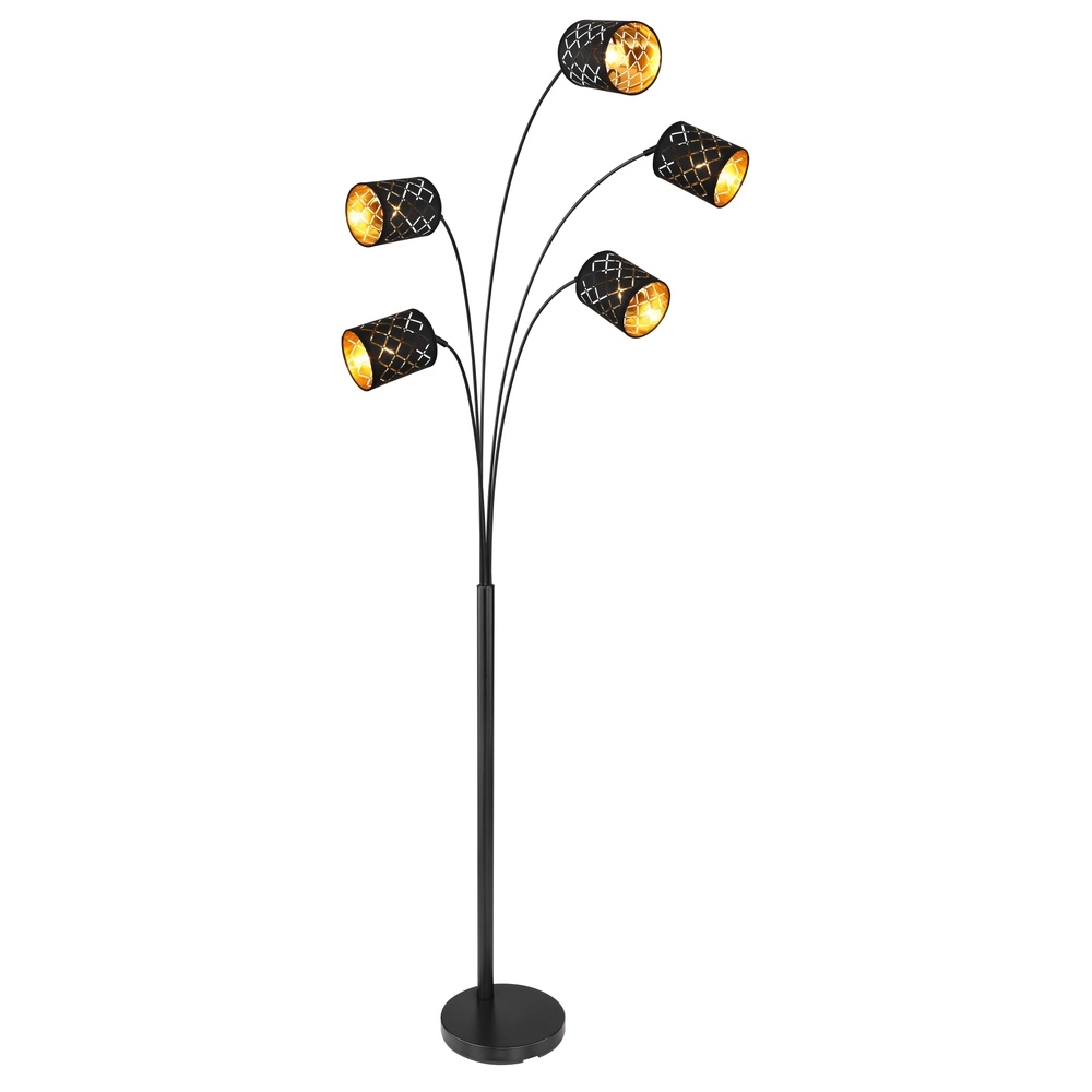 Vloerlamp Clarke zwart Globo 9007371415953