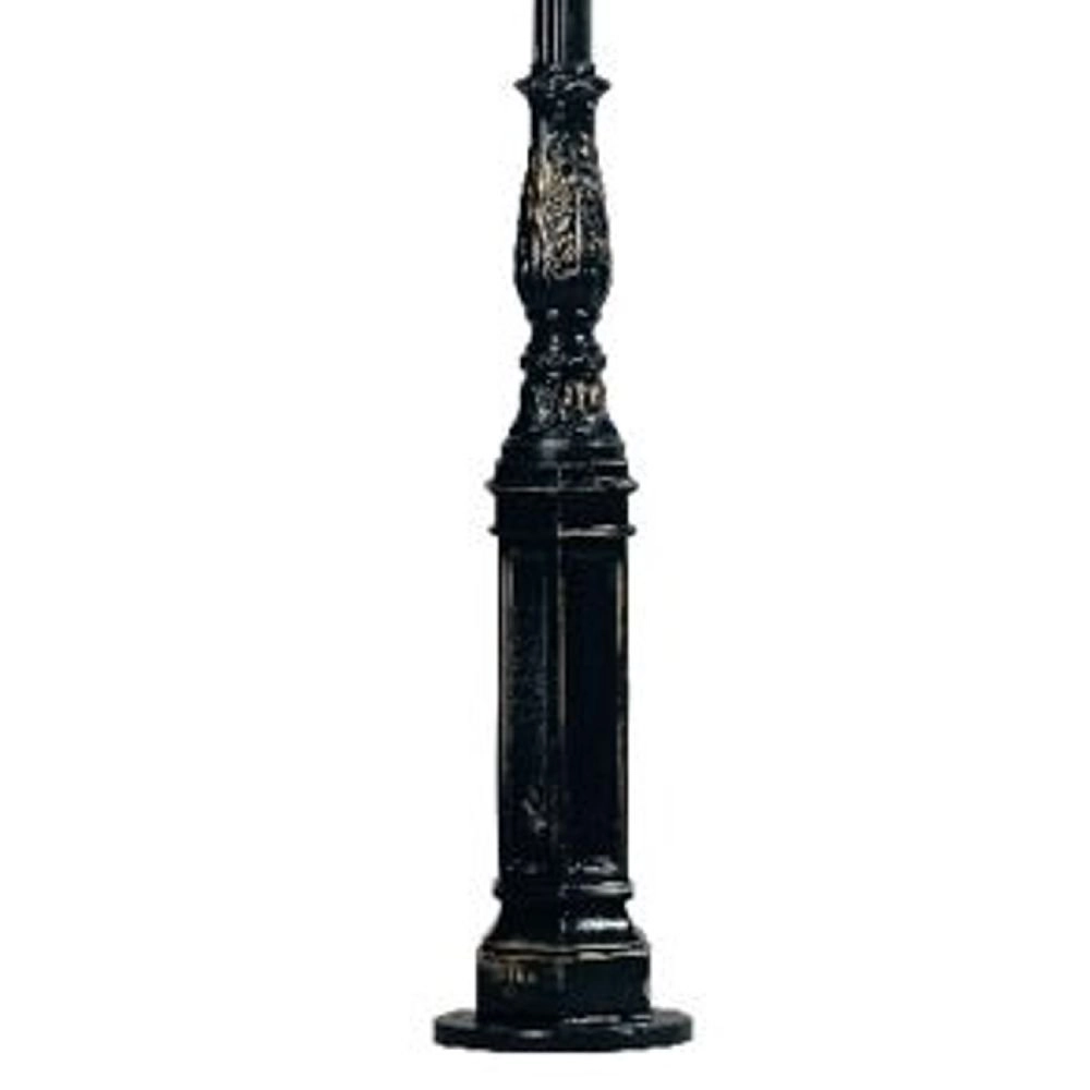Nostalgische tuinlamp Brussel 4-lichts - zwart KS verlichting 8714732050104