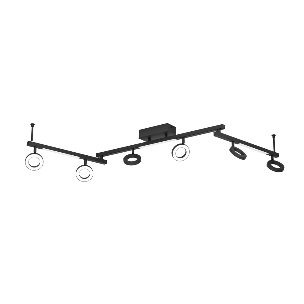 Zwarte led plafondlamp Cardillio 1 160cm