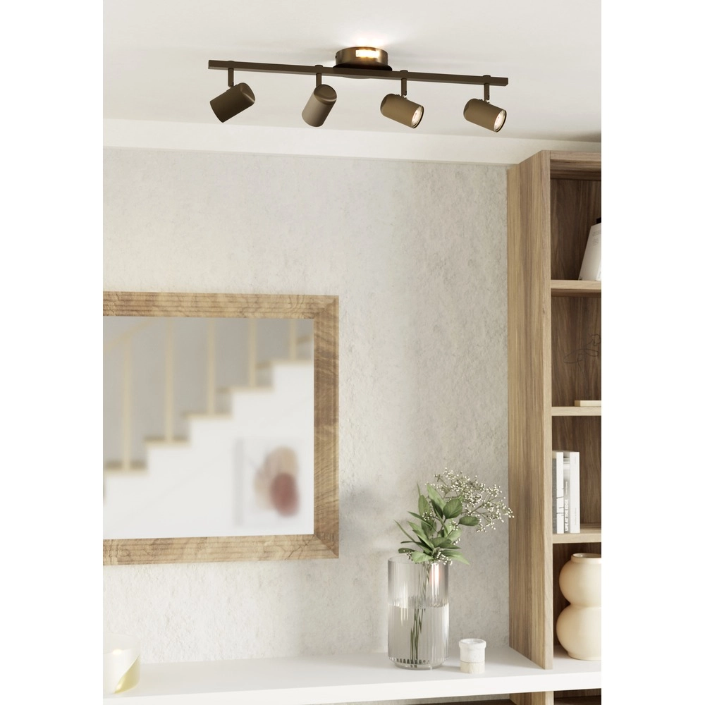 Opbouwspot Montemurro 4-lichts donker brons Eglo 9008606392254